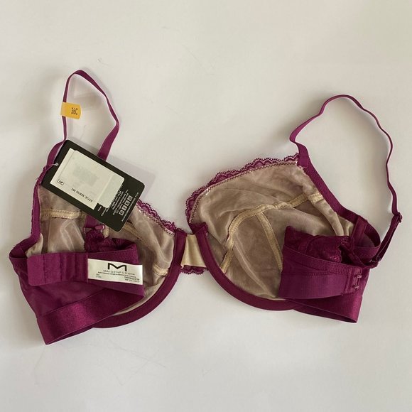 Maidenform Self Expressions Demi Bra 36C Convertible Underwire Bra (Burgundy) - Picture 6 of 7